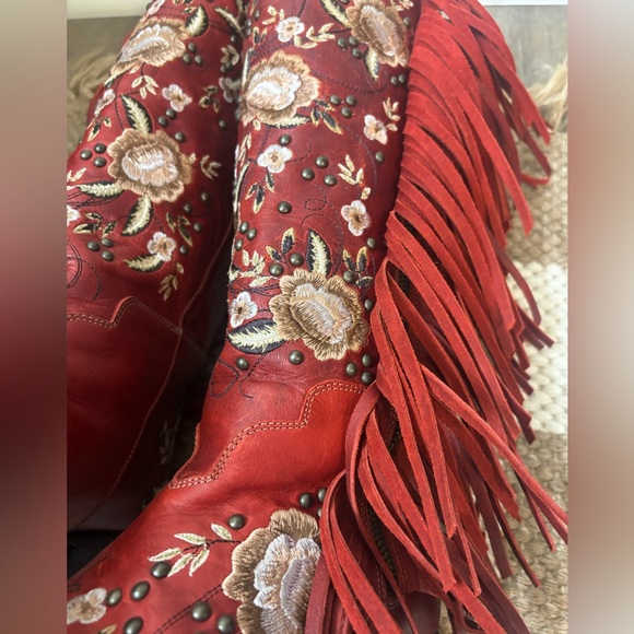 Junk Gypsy by Lane Women's Wallflower Western Fringed Boots - size 9 - Picture 6 of 6